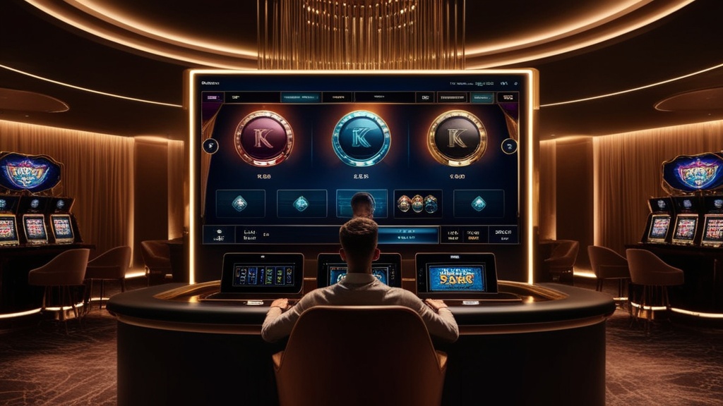 Schermata demo con crediti virtuali in un ambiente casino scuro
