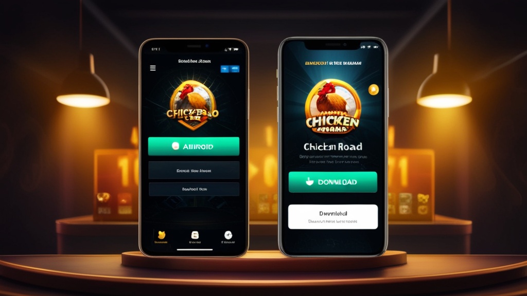 Installazione mobile di Chicken Road su Android e iPhone con interfaccia scura
